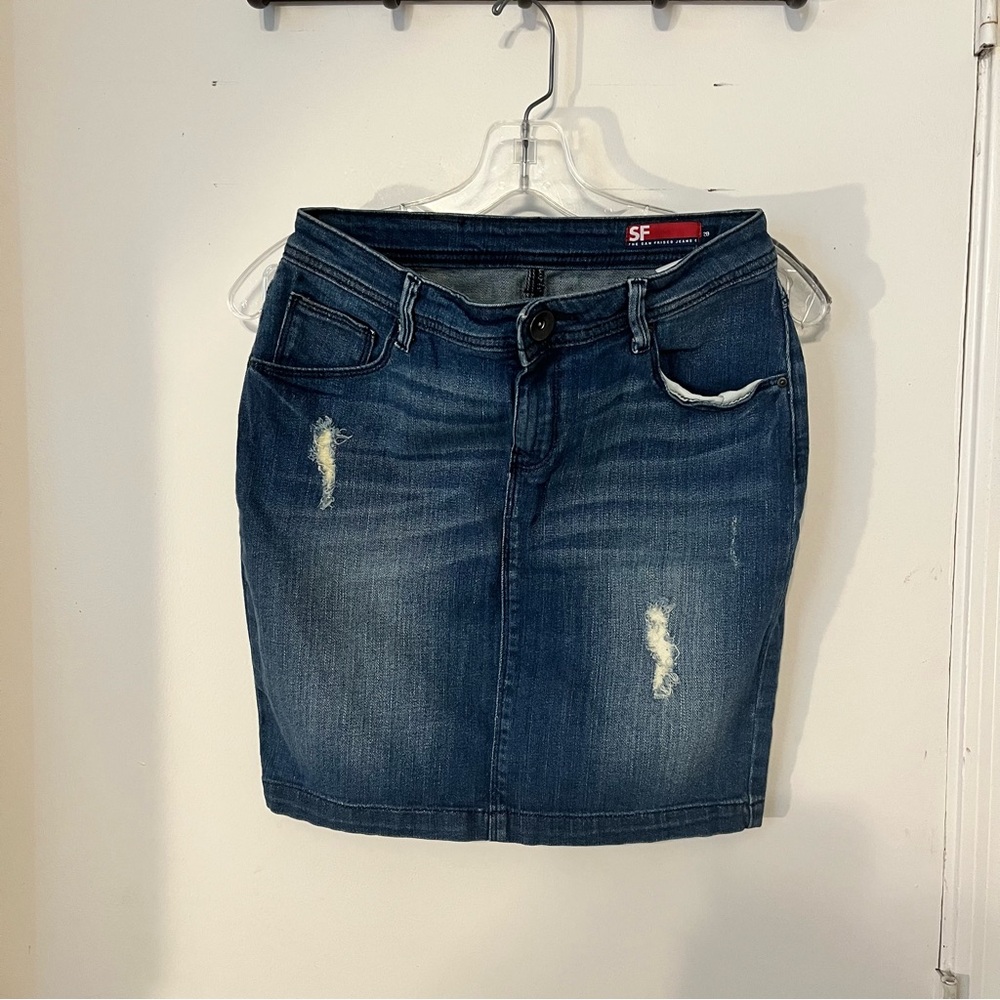 San Francisco Jean Co Distressed Dark Wash denim Mimi 28
